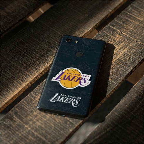 NBA Los Angeles Lakers Black Primary Logo Google Pixel 3 Skin